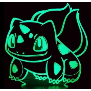 Luminária em Acrílico Pokemon 02 Bulbasaur