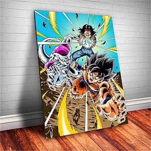 Placa Decorativa Dragon Ball Super Goku, freeza e N17 Mod.01