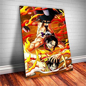 Placa Decorativa One Piece  Ace e Luffy Mod.01