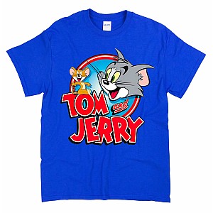 Camiseta Azul Tom And Jerry mod 01.