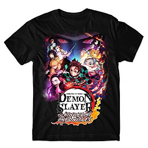Camiseta Preta Demon Slayer Mod.04