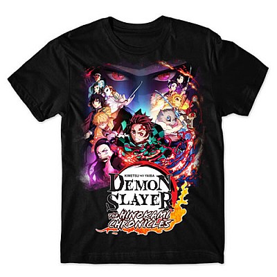 Camiseta Preta Demon Slayer Mod.04