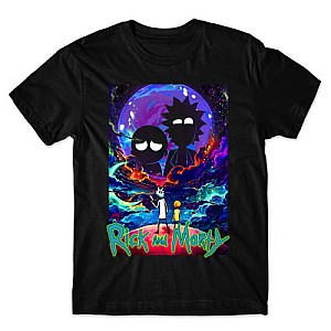 Camiseta Preta Rick And Morty Mod.01