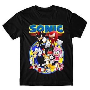 Camiseta Preta Sonic  Mod.01