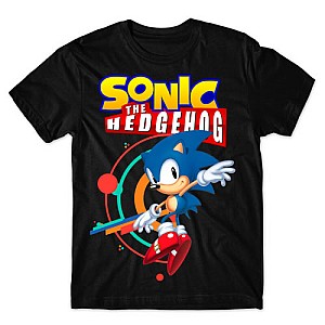 Camiseta Preta Sonic  Mod.02