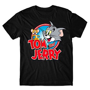 Camiseta Preta Tom and Jerry Mod.01