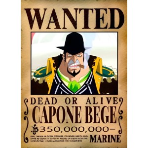 Placa Decorativa OnePiece Wanted Capone