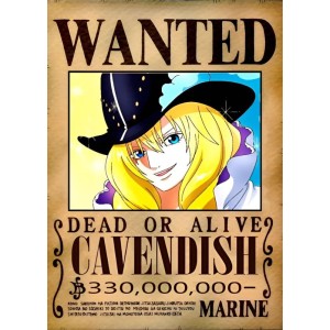 Placa Decorativa OnePiece Wanted Cavendish