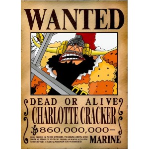 Placa Decorativa OnePiece Wanted Charlotte Cracker