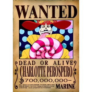 Placa Decorativa OnePiece Wanted Charlotte Perospero