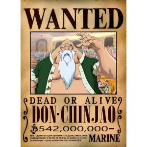 Placa Decorativa OnePiece Wanted Don ChinJao