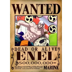 Placa Decorativa OnePiece Wanted Enel