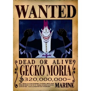 Placa Decorativa OnePiece Wanted Gecko Moria