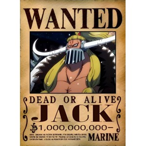 Placa Decorativa OnePiece Wanted Jack