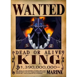 Placa Decorativa OnePiece Wanted King