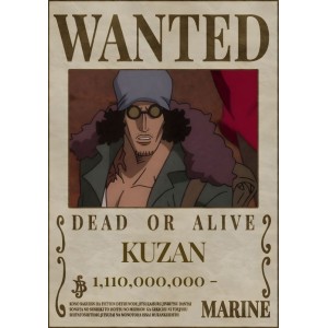 Placa Decorativa OnePiece Wanted Kuzan