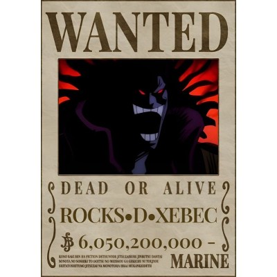 Placa Decorativa OnePiece Wanted Rocks