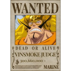 Placa Decorativa OnePiece Wanted Vinsmoke Judge