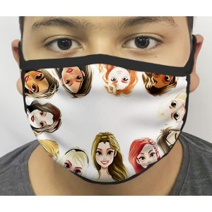 Máscara de Proteção Pincesas Da Disney 01