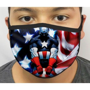 Máscara de Proteção Lavável Capitão America 01
