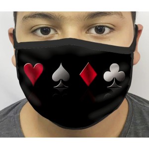Máscara de Proteção Lavável Cartas 01