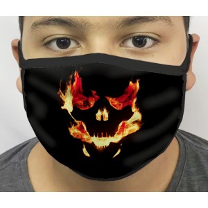 Máscara de Proteção Lavável Caveira 04
