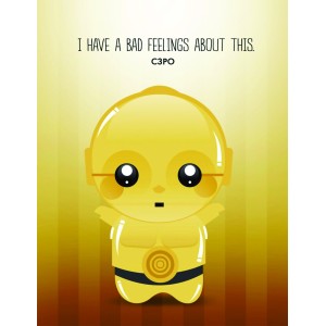 Placa Decorativa C-3PO mod2