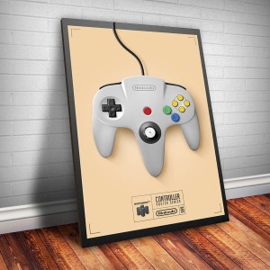 Placa Decorativa Controle Nintendo64