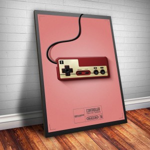 Placa Decorativa Controle Famicom