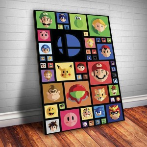 Placa Decorativa Personagens Nintendo