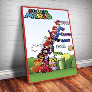 Placa Decorativa Mario Evolução