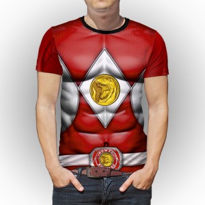 Camiseta FullArt Power Rangers Vermelho