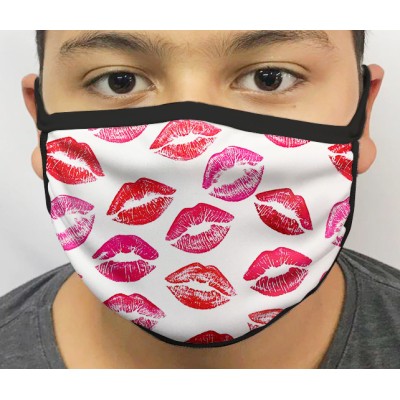 Máscara de Proteção Lavável Beijos
