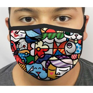 Máscara de Proteção Lavável Romero Britto mod.01